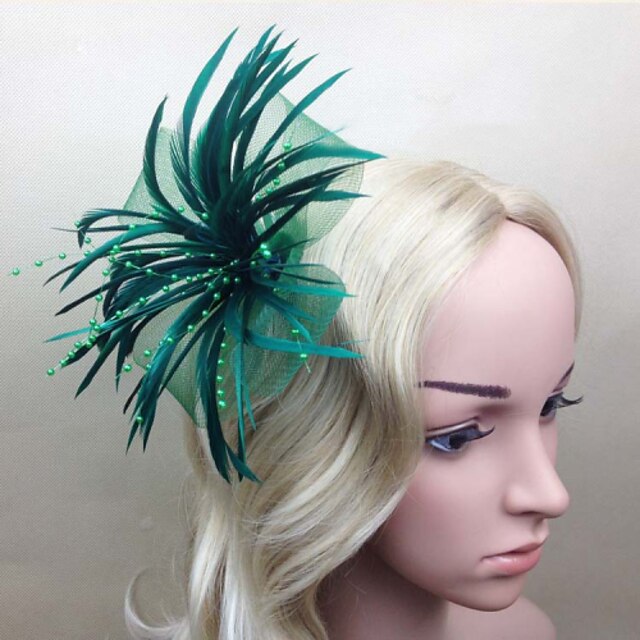  Feather Fascinators / Flowers with 1 Wedding / Special Occasion / Horse Race Headpiece