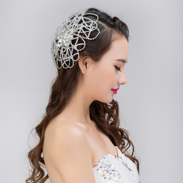  Bride's Flower Shape Crystal Rhinestone Forehead Wedding Headdress  1 PC