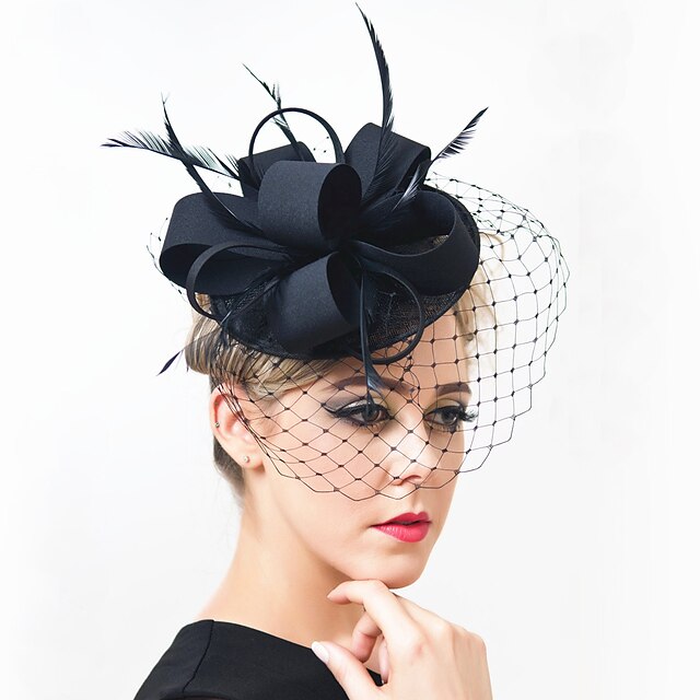  Ädelsten och kristall / Fjäder / Nät fascinators / Huvudbonad med Kristall 1 Bröllop / Speciellt Tillfälle / Fest / afton Hårbonad