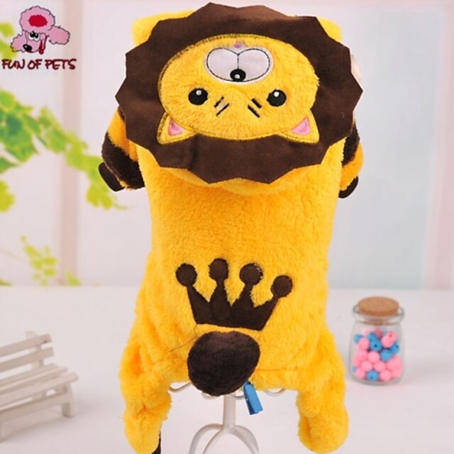 Cat Dog Costume Coat Hoodie Outfits Dog Clothes Cosplay Wedding Halloween Animal Tiaras & Crowns Yellow