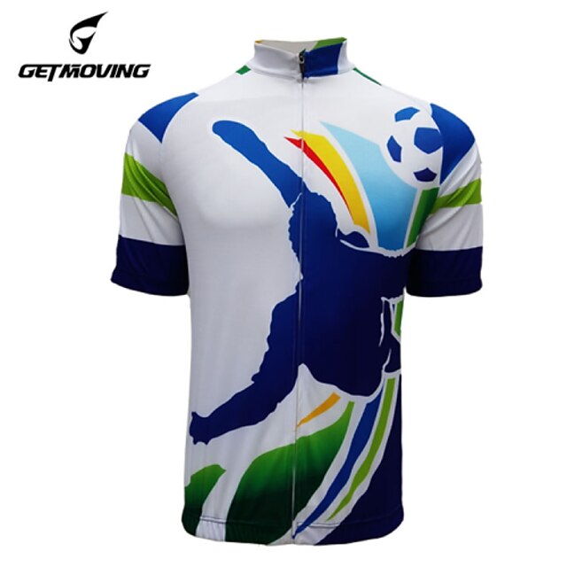  GETMOVING Men's Women's Unisex Short Sleeve Cycling Jersey Bike Jersey Top Breathable Quick Dry Anatomic Design Sports Polyester Coolmax® Terylene Road Bike Cycling Clothing Apparel / Stretchy