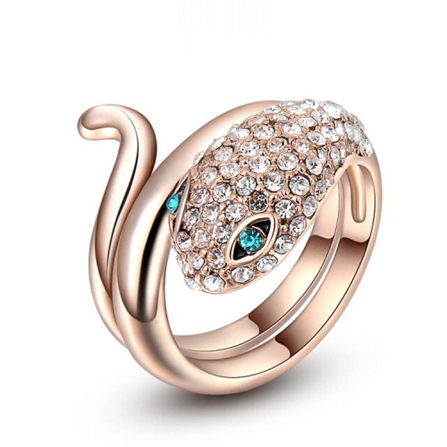  Women's Statement Ring Gold Plated Alloy Fashion Wedding Party Jewelry / Rhinestone / Zircon