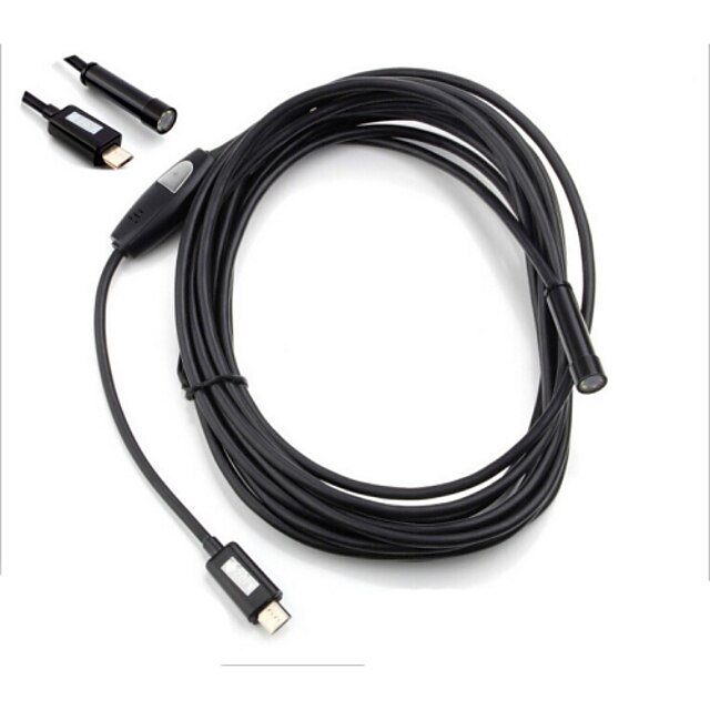  android endoskooppi usb 7mm android endoscope 6 johti IP66 vesitiivis kamera USB endoskoopin 2m android otg cctv kamera