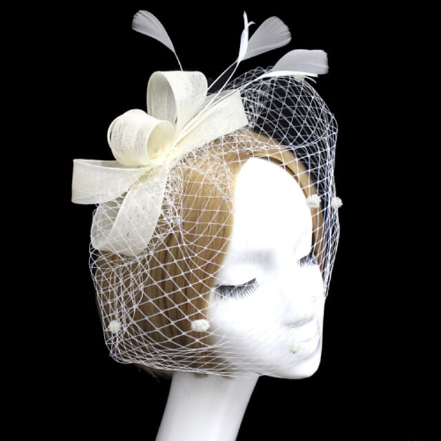  Feather / Net Fascinators / Flowers / Birdcage Veils with 1 Wedding / Special Occasion Headpiece