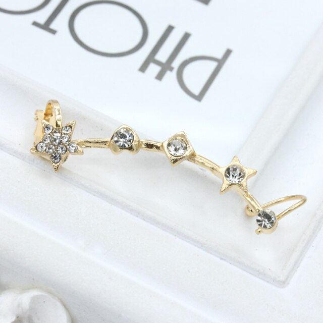  Women's Crystal Stud Earrings European Fashion 18K Gold Plated Rhinestone Gold Plated Earrings Jewelry Gold / Silver For / Imitation Diamond / Austria Crystal