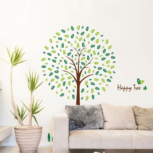  Woorden en Citaten Cartoon Botanisch Muurstickers Vliegtuig Muurstickers Decoratieve Muurstickers, Vinyl Huisdecoratie Muursticker Wand