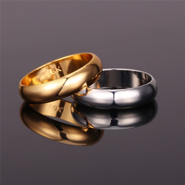  Band Ring Gold Silver Platinum Plated Gold Plated Alloy Friendship Ladies Simple Party / Women's