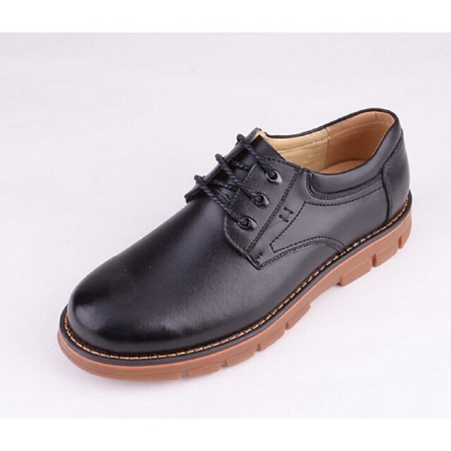  אוקספורד גברים של נעליים קז'ואל עור שחור