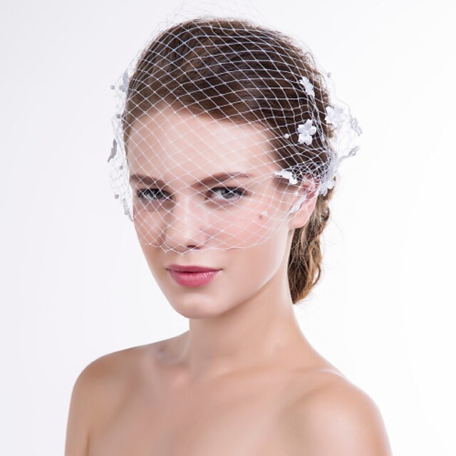  Net Birdcage Veils with 1 Wedding / Special Occasion / Casual Headpiece