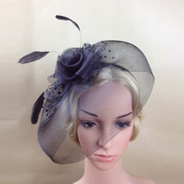  Feather / Net Fascinators / Flowers / Birdcage Veils with 1 Wedding / Special Occasion Headpiece