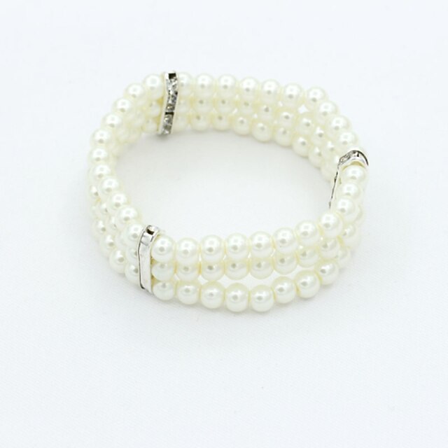  Bead Bracelet Unique Design Party Work Casual Vintage Imitation Pearl Bracelet Jewelry White For Party Gift Valentine