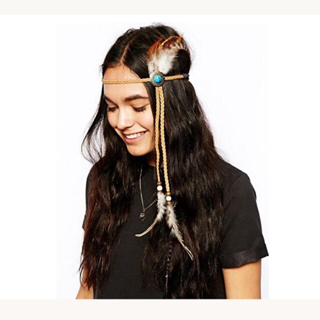  Women's Feather Alloy Headbands Wedding Party