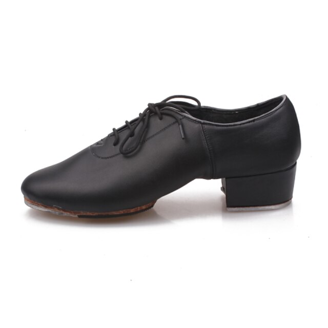  Homens Sapatilhas de Sapateado Sintético / Courino Salto Cadarço Salto Baixo Não Personalizável Sapatos de Dança Preto