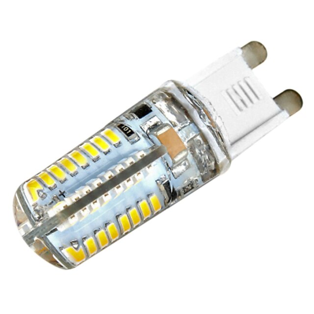  Zweihnder LED Bi-pin Lights 450 lm G9 C35 64 LED Beads SMD 3014 Decorative Warm White 220-240 V / 1 pc