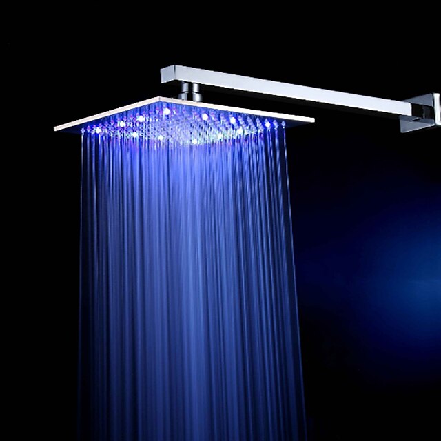  עכשווי מקלחת גשם כרום מאפיין for  LED / גשם / ידידותי לסביבה , ראש המקלחת