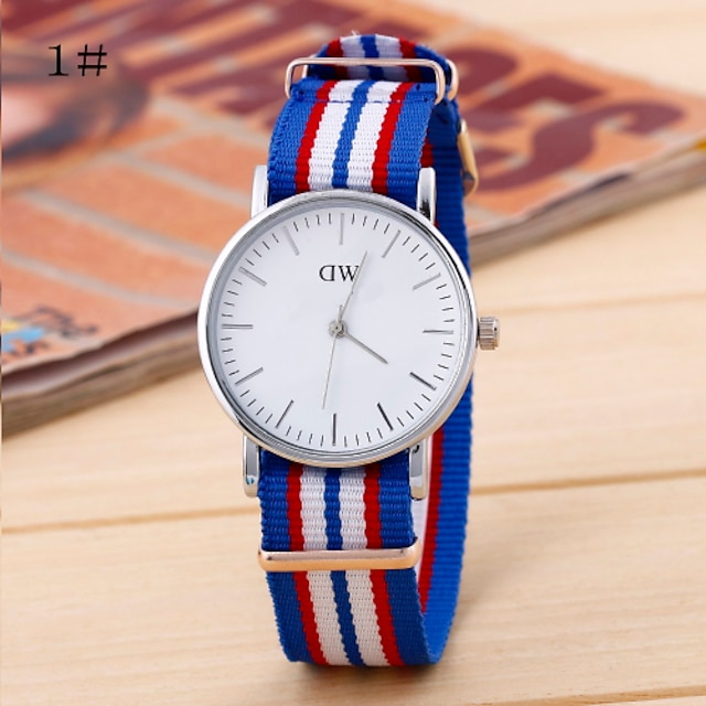  Men's New Simple Cloth Ribbon Between Digital Disc Tape China Watch Movement(Assorted Colors)