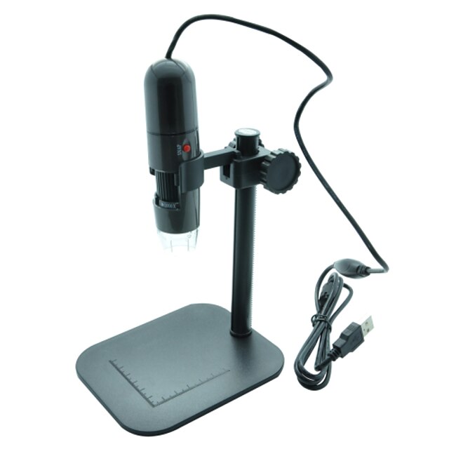  S10 Portable 1000X 1.3MP Digital USB Microscope w/ 8-LED Light / Mount Holder - Dark Grey