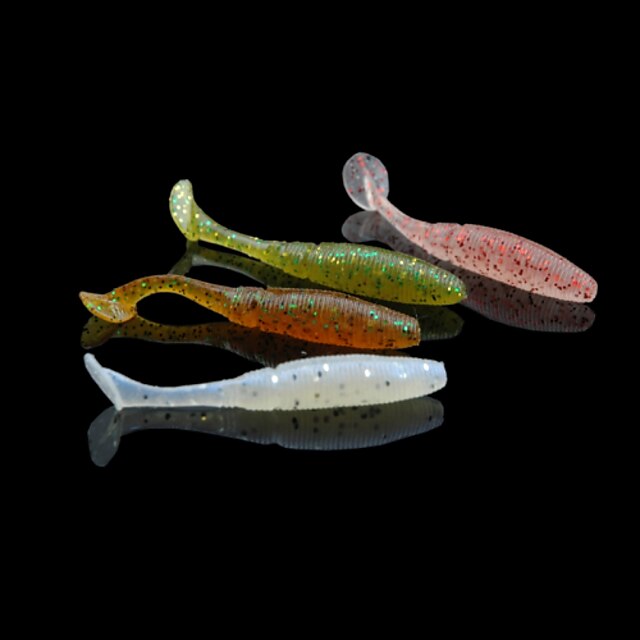  12 pcs Angelköder Weiche Fischköder / Gummifische sinkend Bass Forelle Pike Seefischerei Spinn Fischen im Süßwasser Silikon / Karpfenangeln / Barschangeln / Angeln Allgemein