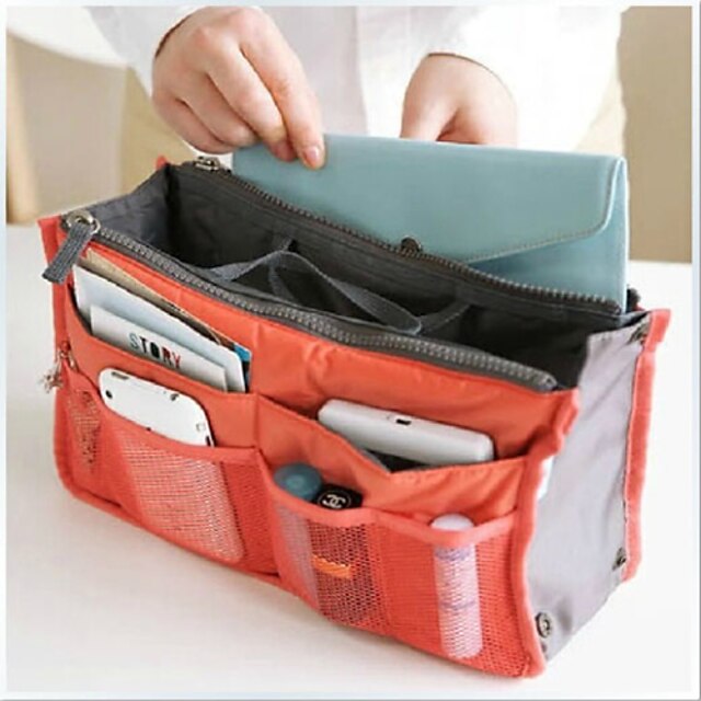  Unisex Bags Canvas Acrylic Cosmetic Bag for Outdoor Professioanl Use All Seasons Orange Green Pink Wine Light Blue