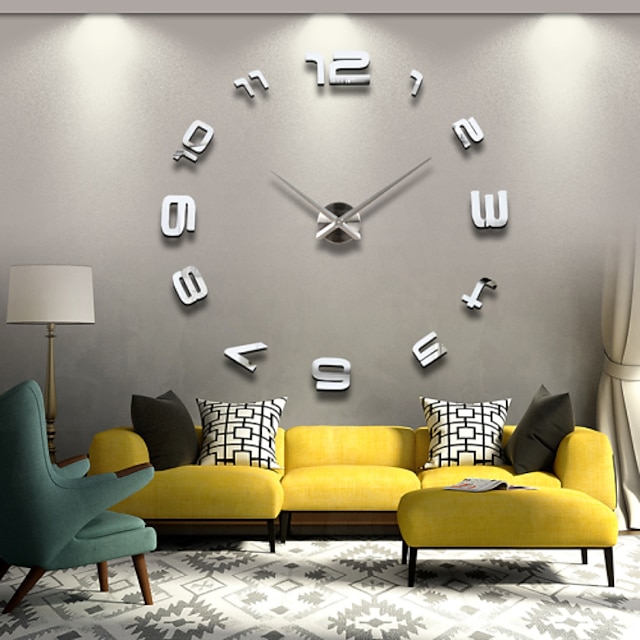  grande horloge murale 12s008 de personnalité créative bricolage décor à la maison en métal