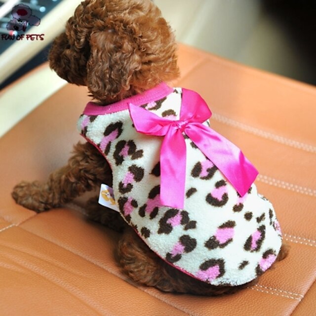 Γάτα Σκύλος Φανέλα Φιόγκος Καθημερινά Ρούχα για σκύλους Ρούχα κουταβιών Στολές για σκύλους Κόκκινο Ροζ Στολές για κορίτσι και αγόρι σκυλί Πολική Προβιά 6 8 4