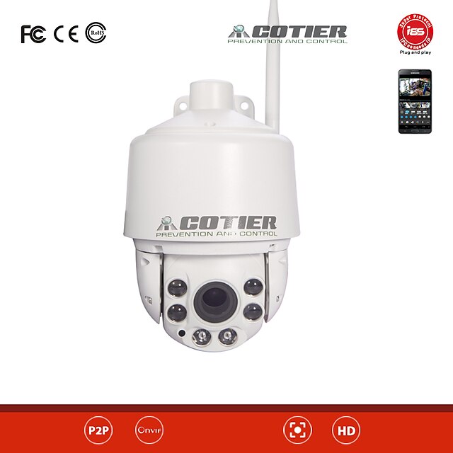  Cotier 2 mp IP-camera Buiten Ondersteuning 256GB / CMOS / Statisch IP-adres / iPhone OS / Android / Dag Nacht