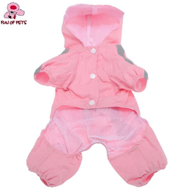  Cat Dog Rain Coat Solid Colored Waterproof Windproof Outdoor Dog Clothes Puppy Clothes Dog Outfits Red Pink Costume for Girl and Boy Dog Mixed Material XS S M L XL