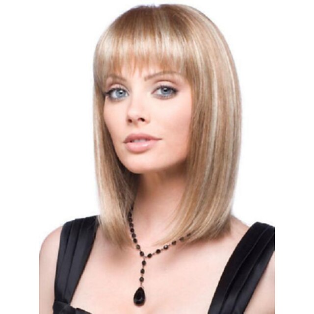  Synthetic Wig Straight Straight Wig Blonde Short Synthetic Hair Women's Blonde StrongBeauty
