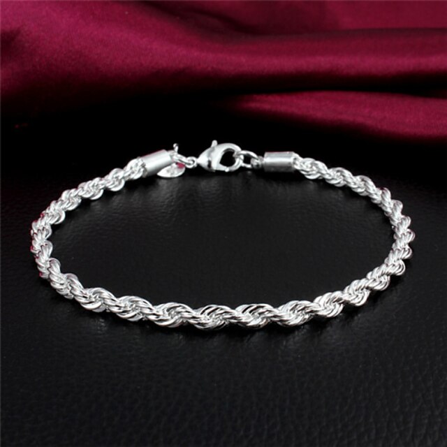  Casual Silver Plated Link/Chain Bracelet Cuff Bracelet 2015 New Design Best-selling Jewelry