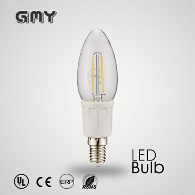  GMY® 1шт LED лампы в форме свечи ≥380 lm E12 C35 8 Светодиодные бусины COB Декоративная Тёплый белый Холодный белый 110-130 V / 1 шт. / Сертификат UL