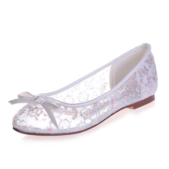  Pentru femei Pantofi Dantelă Primăvară Vară Confortabili pantofi de nunta Toc Drept Vârf ascuțit Funde pentru Nuntă Party & Seară Rosu