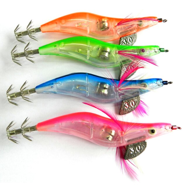  4 pcs Hard Bait Fishing Lures Hard Bait Craws / Shrimp Sinking Bass Trout Pike Sea Fishing Freshwater Fishing Hard Plastic