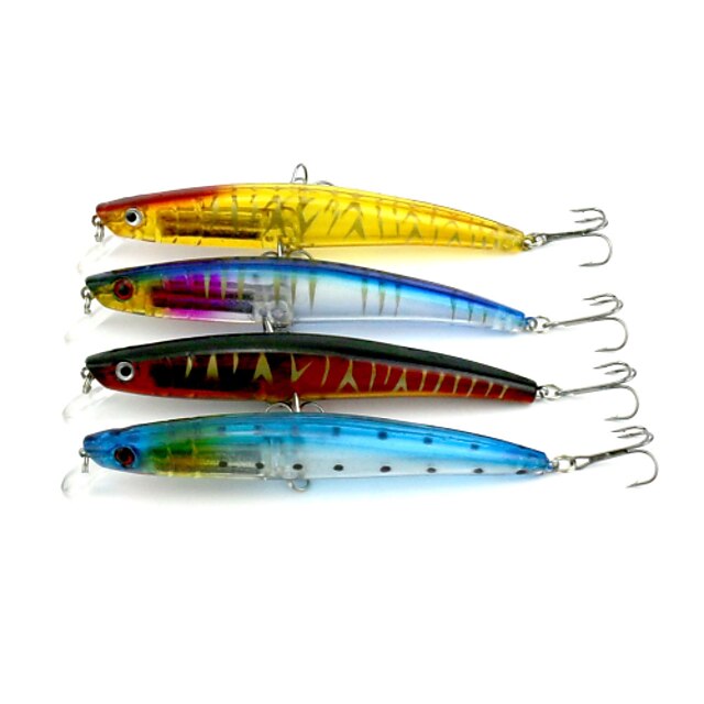  4 pcs Minnow Crank Fishing Lures Minnow Crank Sinking Bass Trout Pike Sea Fishing Freshwater Fishing Lure Fishing Hard Plastic