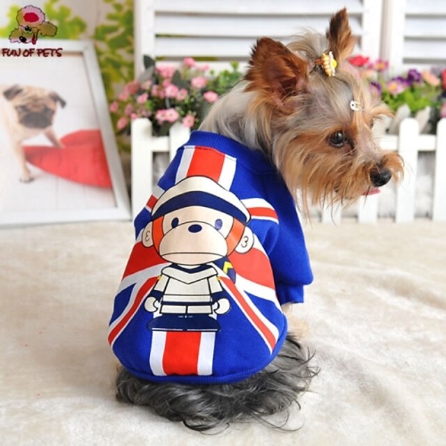  Cat Dog Sweater Sweatshirt Puppy Clothes Cartoon Fashion Winter Dog Clothes Puppy Clothes Dog Outfits Red Blue Costume for Girl and Boy Dog Cotton XXS XS S M L