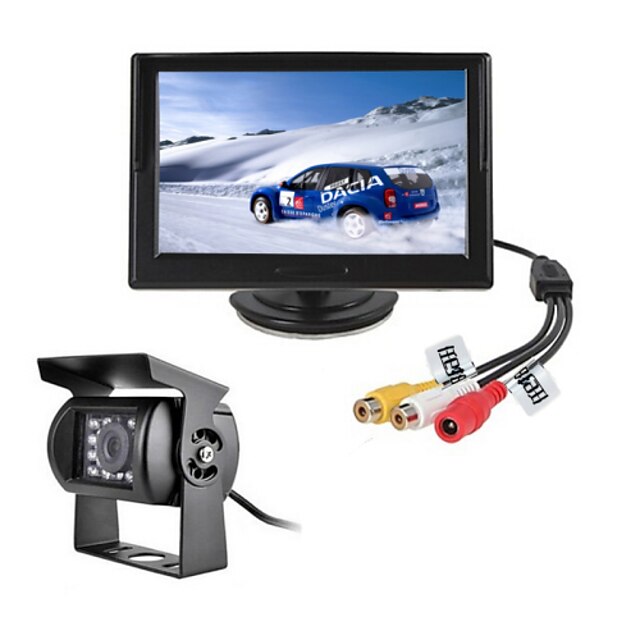  RenEPai® 5 Inch HD Monitor +  BUS 170°HD Car Rear View Camera Waterproof Camera Cable length 6M, 10M, 16M, 20M,