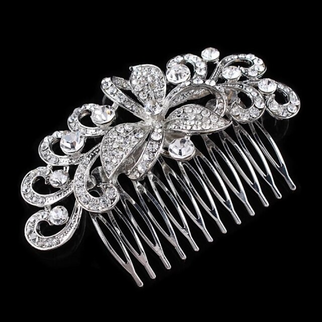  Rhinestone Hair Combs with 1 Wedding / Special Occasion Headpiece