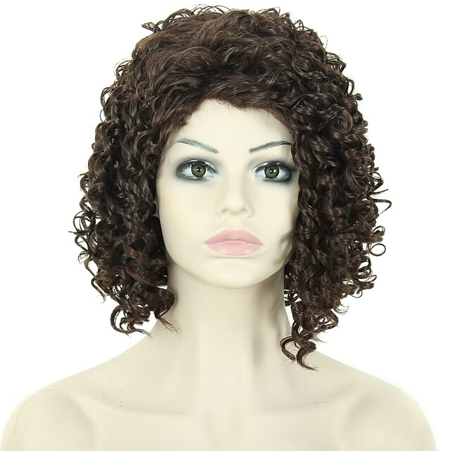  Synteettiset peruukit Kinky Curly Kinky Curly Peruukki Synteettiset hiukset Naisten Afro-amerikkalainen peruukki