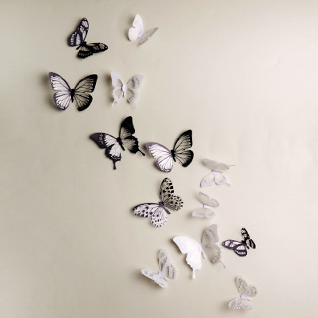  3d vlinder pre-geplakt pvc muurstickers woondecoratie muurtattoo 21*29 cm voor slaapkamer woonkamer