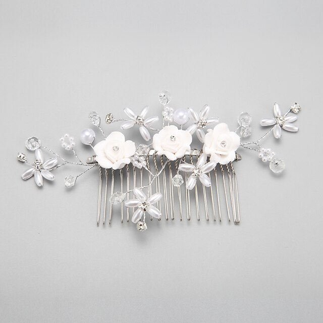  Imitation Pearl / Alloy Hair Combs / Headwear with Floral 1pc Wedding / Special Occasion Headpiece