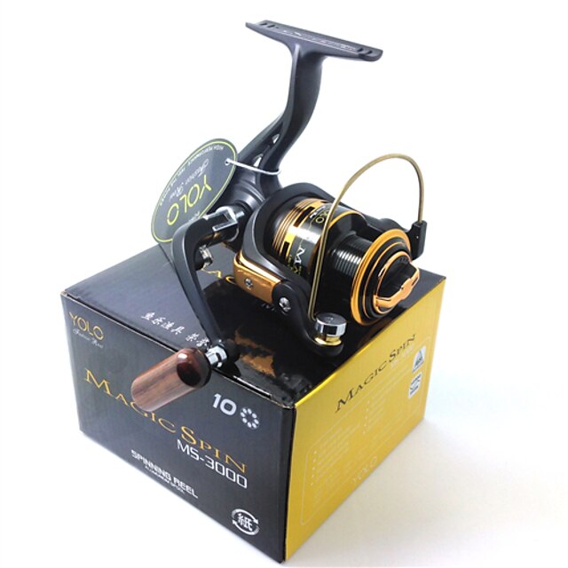  Fishing Reel Spinning Reel 5.1:1 Gear Ratio+10 Ball Bearings Bait Casting / Ice Fishing / Spinning - MS3000 / Freshwater Fishing / Carp Fishing / General Fishing / Hand Orientation Exchangable