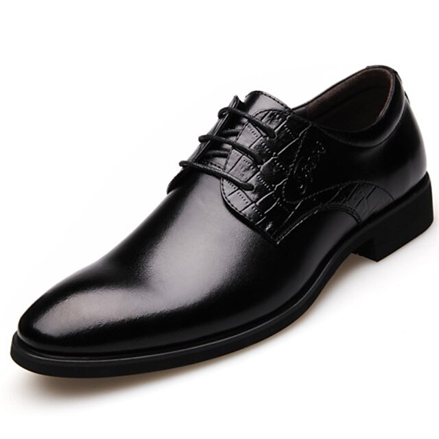  Men's Formal Shoes Leather Spring / Summer / Fall Formal Shoes Oxfords Brown / Black / Wedding / Party & Evening / Winter / Lace-up / Party & Evening