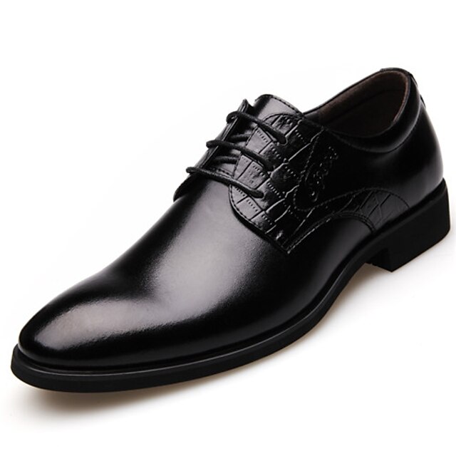  Homens Sapatos formais Couro Primavera / Verão / Outono Sapatos formais Oxfords Marron / Preto / Casamento / Festas & Noite / Inverno / Cadarço / Festas & Noite