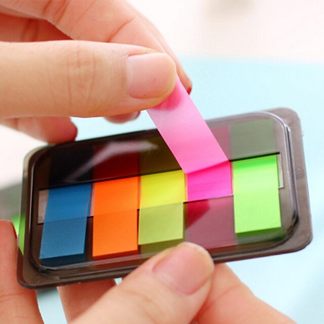  pudełko opakowanie kolor fluorescencyjny samoprzyciskowy (mix kolorów)