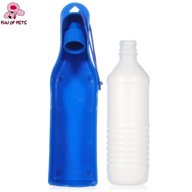  Cane Ciotole & Bottiglie Plastica Ompermeabile Portatile Tinta unita Rosso Blu Rosa Ciotole e alimentazione