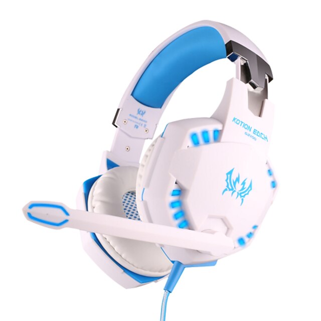  EACH G2100 Headphone Wired 3.5mm Over Ear Gaming Vibration Volume Control with Microphone For PC