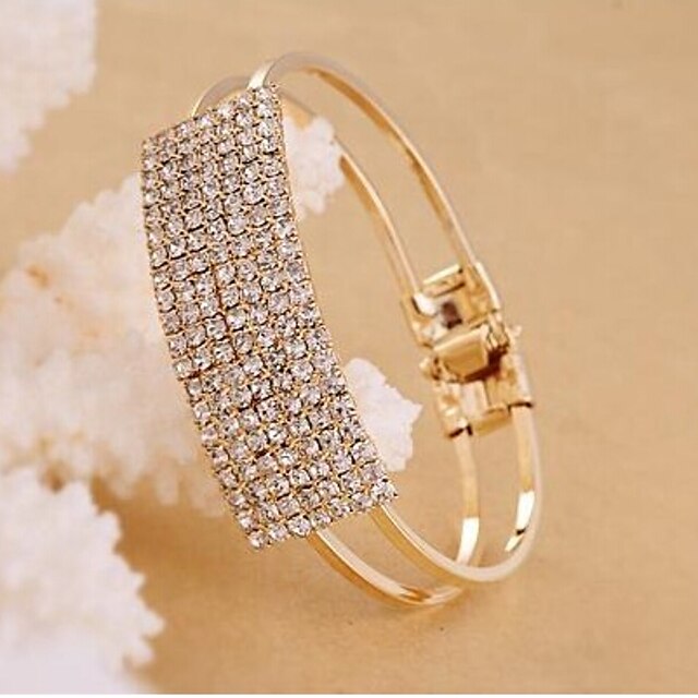  Mujer Pulseras de la vendimia Moda Brillante Pulsera pulsera Dorado / Plata Para Casual