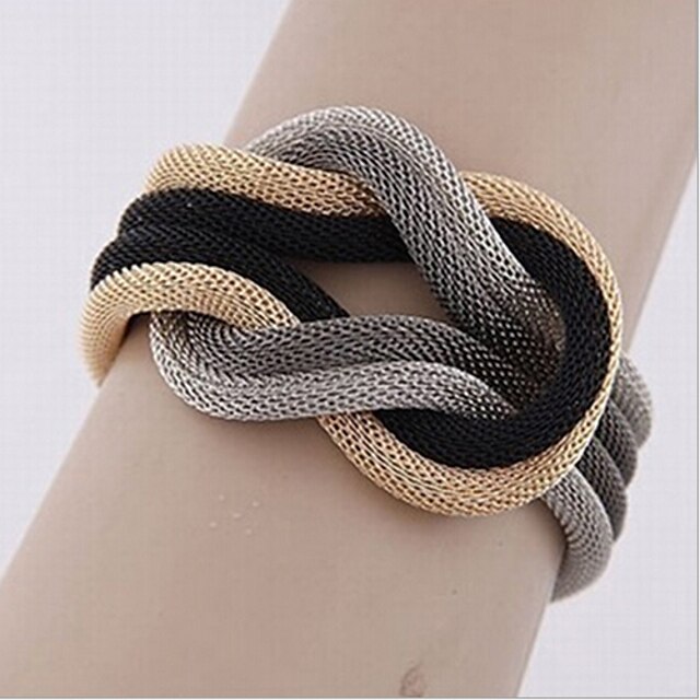  Women's Chain Bracelet Layered Love knot Stacking Stackable Knot Ladies Personalized Casual European Fashion Alloy Bracelet Jewelry Screen Color For Daily