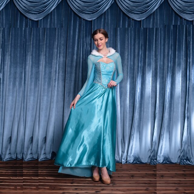  Princess Fairytale Cosplay Costume Party Costume Women's Christmas Halloween Festival / Holiday Polyester Women's Carnival Costumes Solid Colored / Dress / Cloak / Dress / Cloak