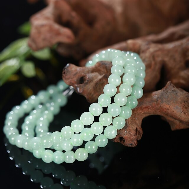  6mm Natural Jade with Two Purpose Ball Bracelet