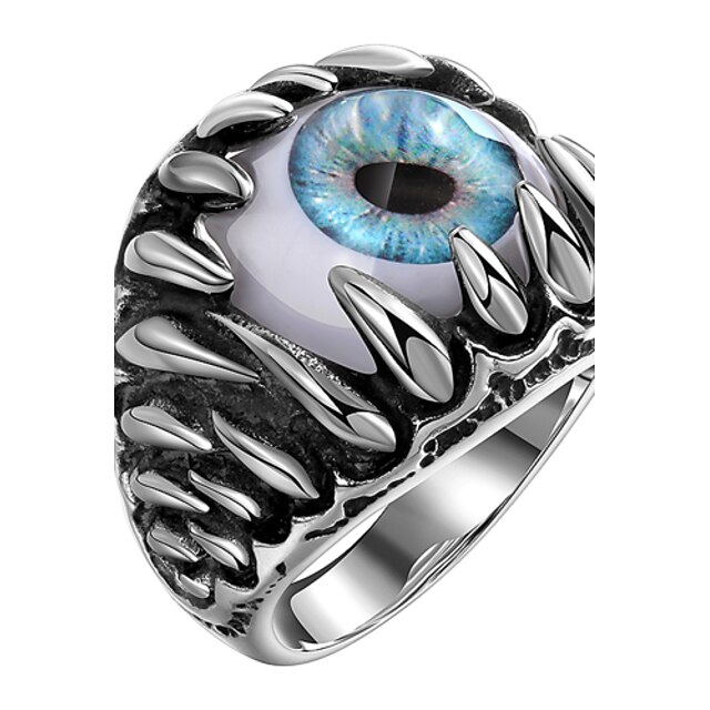  Band Ring Ring For Men's Casual Stainless Steel Titanium Steel Evil Eye Magic